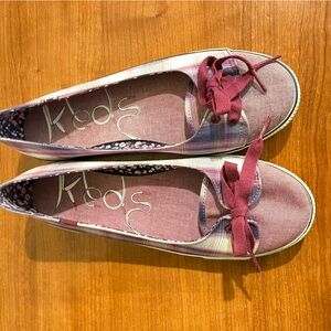 Keds Women's Plaid Shoes with Pink Accents